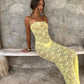 Sorrento Lace Dress - Lemon