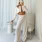 Towelling Cropped Cardigan - Cream