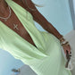 Riviera Plunge Maxi Dress - Mint