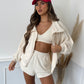 Towelling Shorts - Cream