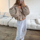 Balloon Sleeve Cropped Trench - Cream