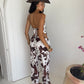 Texas Cow Print Tie Cuff Trousers