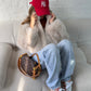 Faux Fur Jacket - Sand