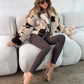 Faux Fur Jacket - Cow Print