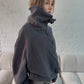 Oversized Funnel Neck Fleece - Grey