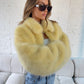 Faux Fur Jacket - Butter