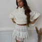 Aura Lace Skirt - Ivory