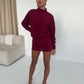 Gigi High Neck Dress - Burgundy