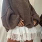 Oversized Knit Jumper - Brown