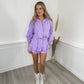 Lilac Tulum Frill Shorts Set