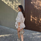 Taupe Tulum Frill Shorts Set