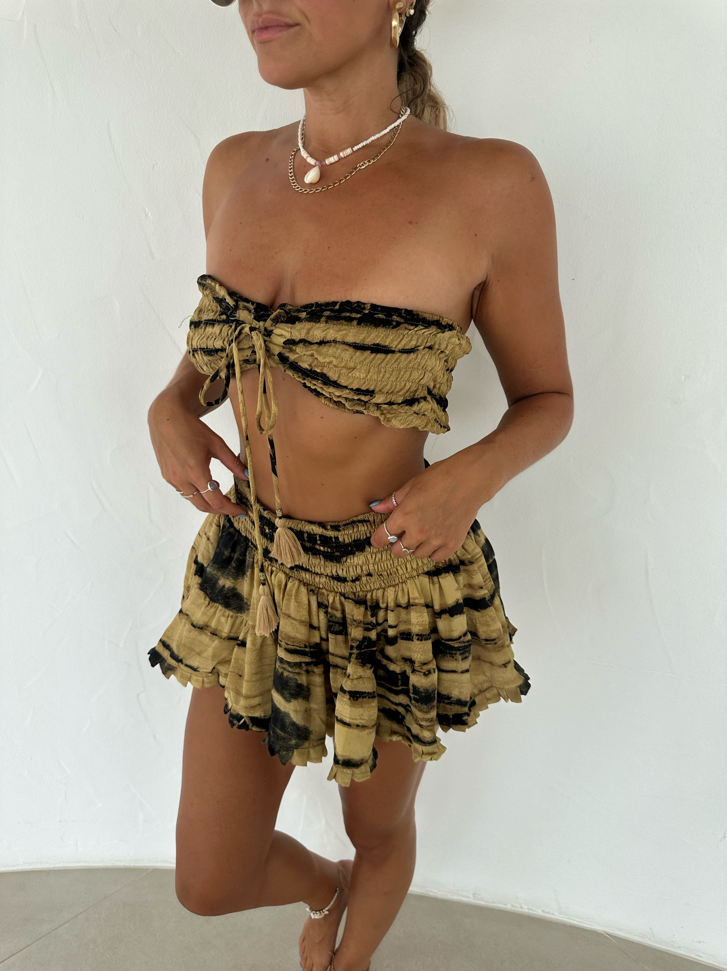 Bali Skirt Co-Ord - Golden