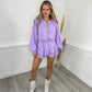 Lilac Tulum Frill Shorts Set