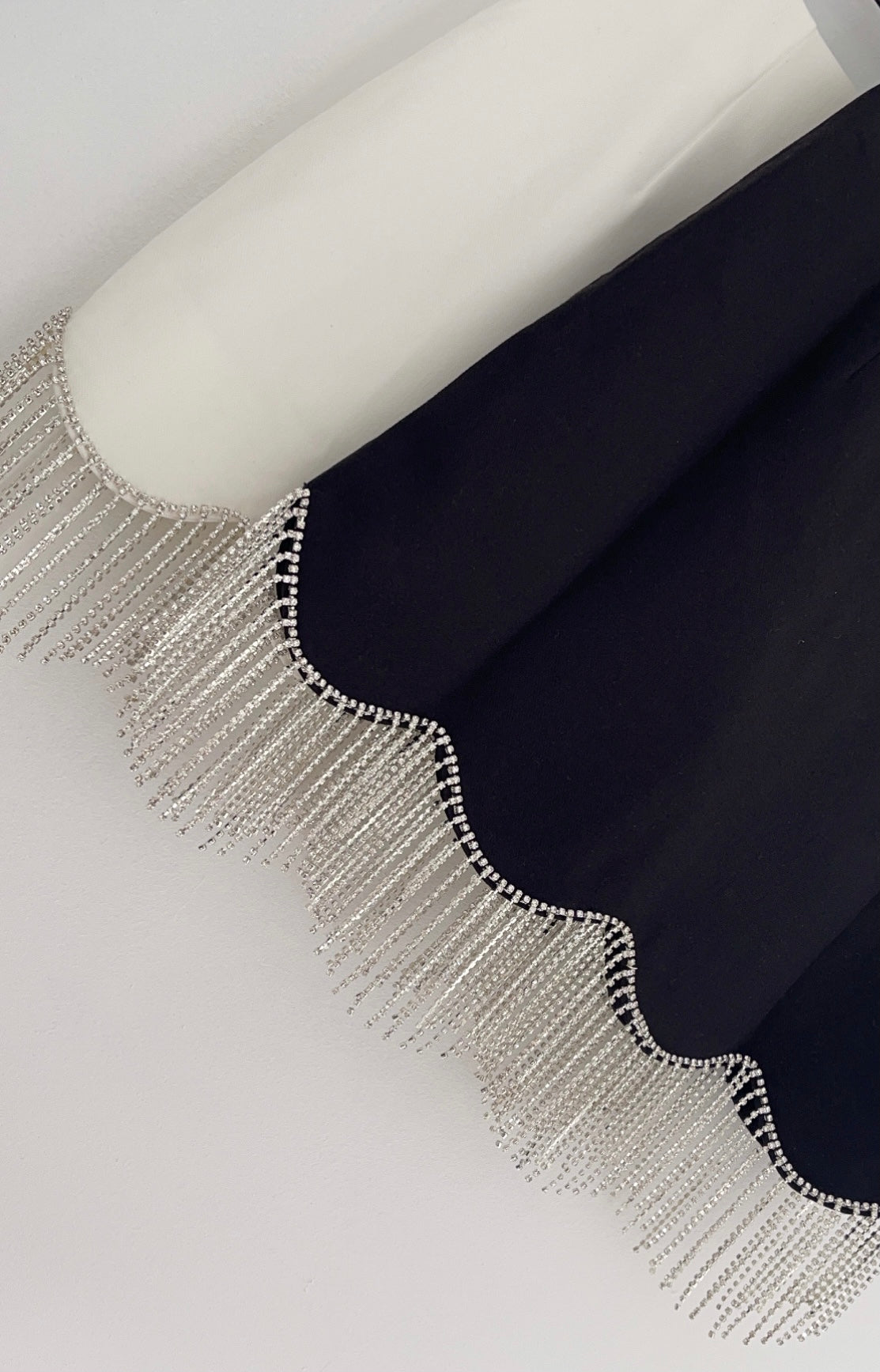 Starlet Rhinestone Detail Skirt-Black