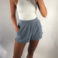 Lola Rae Exclusive Towelling Shorts- Powder Blue