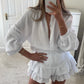 White Tulum Frill Set
